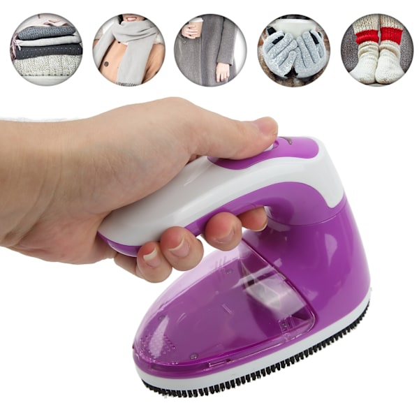 Sweater Shaver 6 Blades Rotation Handle Quick Shaving Effort Saving Detachable Design Wide Application Fabric ShaverPurple