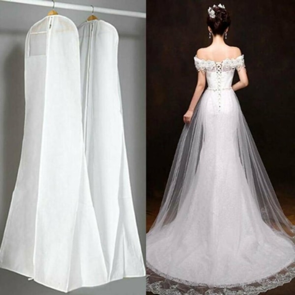 Åndbar beklædningspose brudekjole brudekjole beskyttelsesbetræk