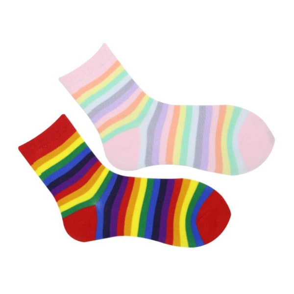 Sports Socks Candy Color Rainbow Socks Cute, Women's Cotton