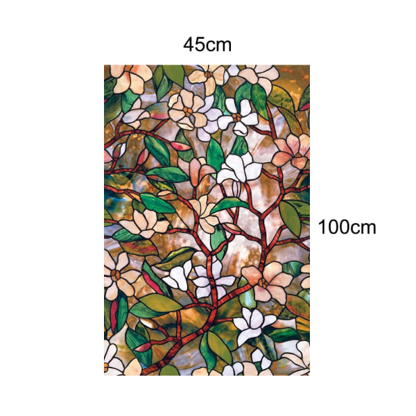 Magnolia paljetter elektrostatiska glas klistermärken lim-f