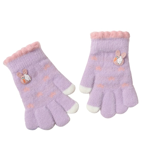 Cartoon Cartoon Varma Fuzzy Vantar Termiska Hel Fingers Plysch Fleece Vantar Vinter Utomhus Vante