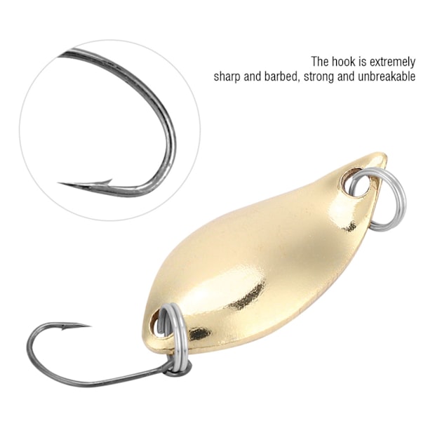 10pcs lot Fishing Lures Wobbler Baits SpoOn style Artificial Metal Baits Hook (Gold, 3.5g)