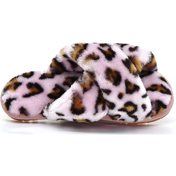 Dames Pels Slippers Flip Flop Åben Tå Cozy Hus Memory Foam Sandaler Slides Bløde Flade Komfortable Anti-Slip Spa Indendørs Udendørs Slip On