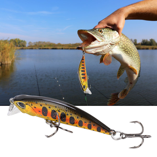 5cm Hard Artificial Minnow Fishing Bait 3D Lifelike Eyes Floating Wobbler Fishing Lures#2