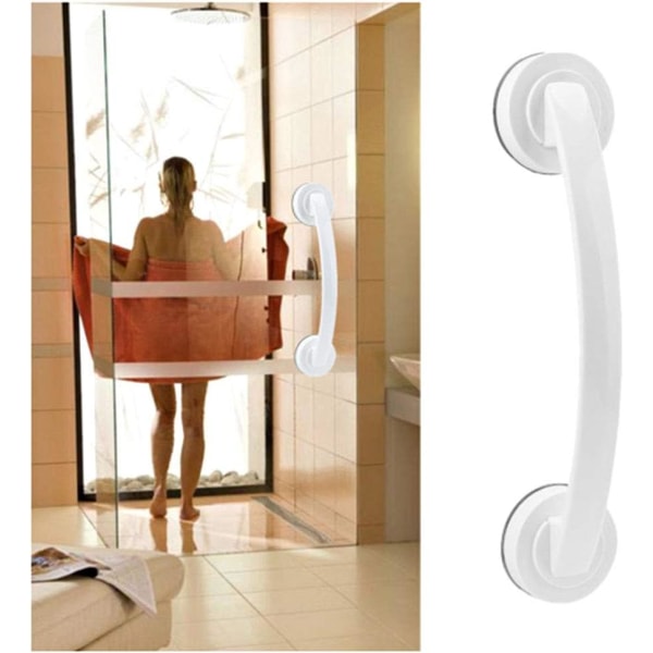 Håndtak med sugekopp Anti-skli baderoms sugekopp dørhåndtak, bærbart mobilitetshåndtak med supersterk sugekopp for dusjromsvindu