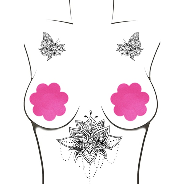 28 par brystvortedeksel Brystpasta Blomsterformet engangs