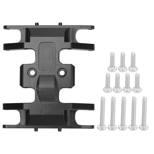 RC Växellådsfäste Aluminiumlegering Låda Chassi Basplatta Hållare för Axial SCX24 90081 1/24 RC Bil Svart