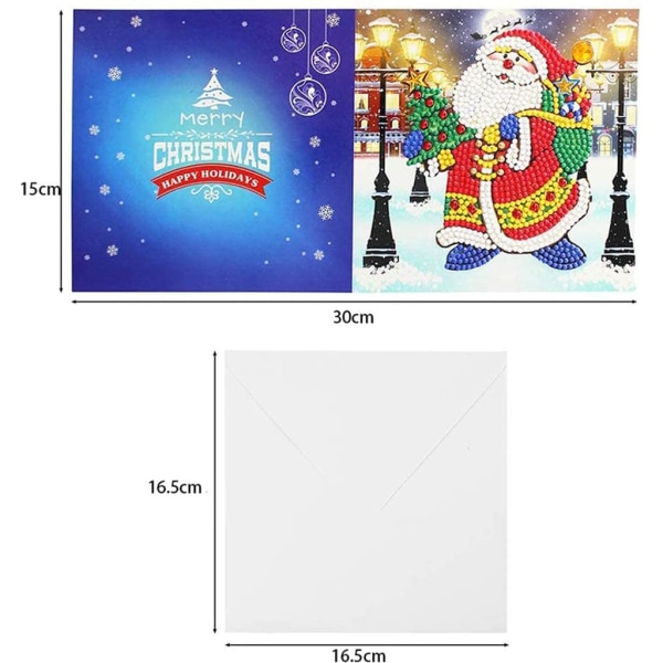 Diamond painting Sarjakuva joulun syntymäpäiväpostikortit 5D DIY -festivaali kirjonta tervetuliaiskortit lahja
