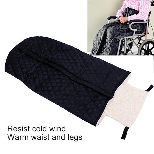 Rullstolsfilt Tjock Varm Rullstol Fleece Wrap Filt Tillbehör för Äldre PatienterSvart