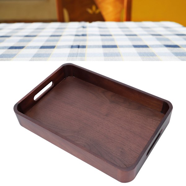 Rectangular Wooden Serving Tray with Handle Food Tea Set Tray for Tea AccessoriesS