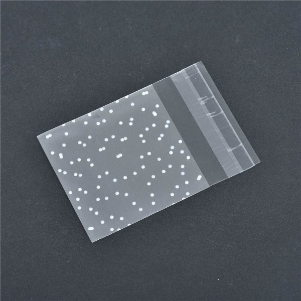 DIY itseliimautuva muovinen läpinäkyvä karkkikeksilahjapussi,