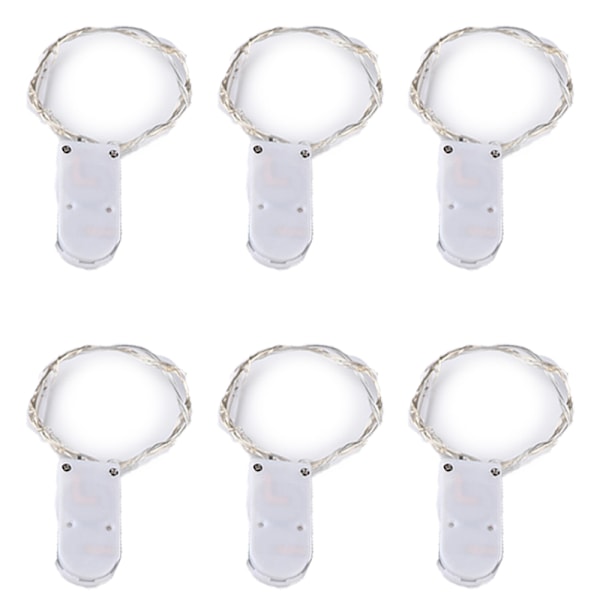 6 Pak Fairy Lights Batteridrevet, 10 Fod 30 LED'er til DIY Bryllup Fest Soveværelse Jul