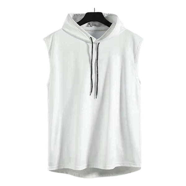 Casual Fit Hoodie Tank Tops Gym Workout Sleeveless T Shirt