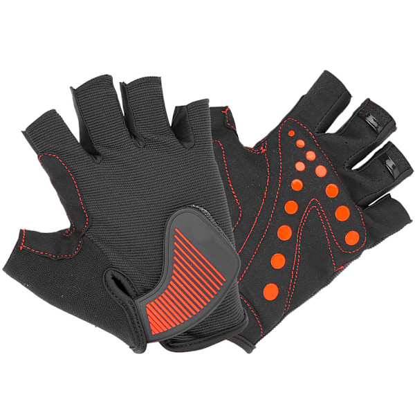 Motorcycle Race Sports Half Finger Breathable Gloves Motorbike Ride Workout (M)