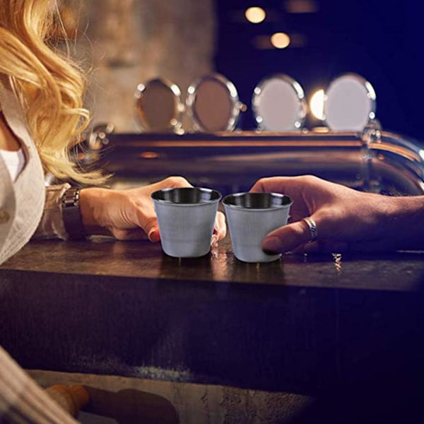 Rostfritt stål drickskopp metallkopp diskmaskinsäker stapelbar barnvänlig robust BPA-fri, för camping fest hushåll resa bar