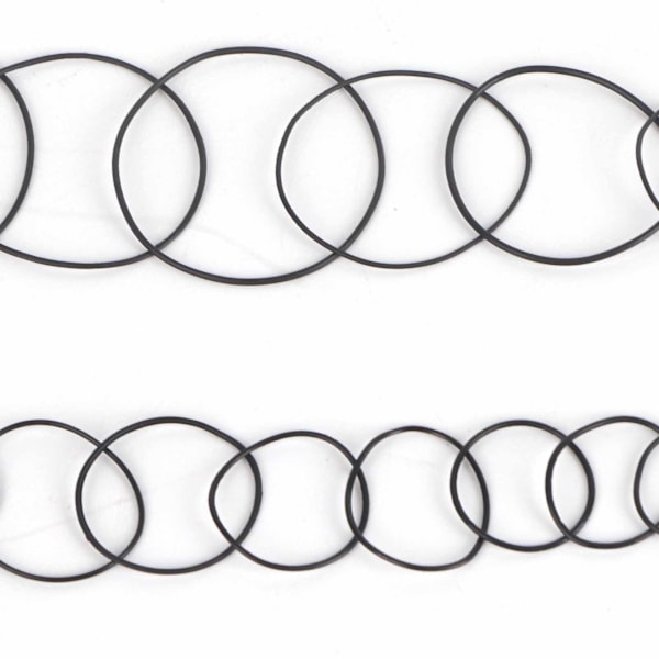 950 stk. Sæt 12mm-30mm Universelle Gummi O-ringe Ur Bagdæksel Tætninger (0,6 mm)