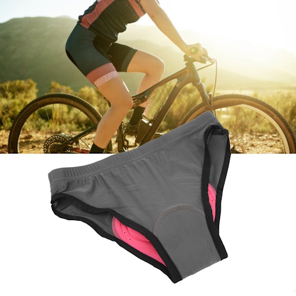 Women Cycling Underwear 3D Padded Bike Shorts Underwear Lightweight Quick Drying Women Bicycle Briefs Dark Grey 2XL