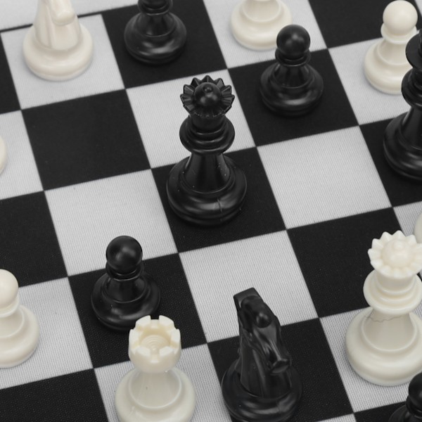 Schackspel Leksak 2 I 1 Internationell Schack Damspel Set Bärbar Resa Intelligent Leksak