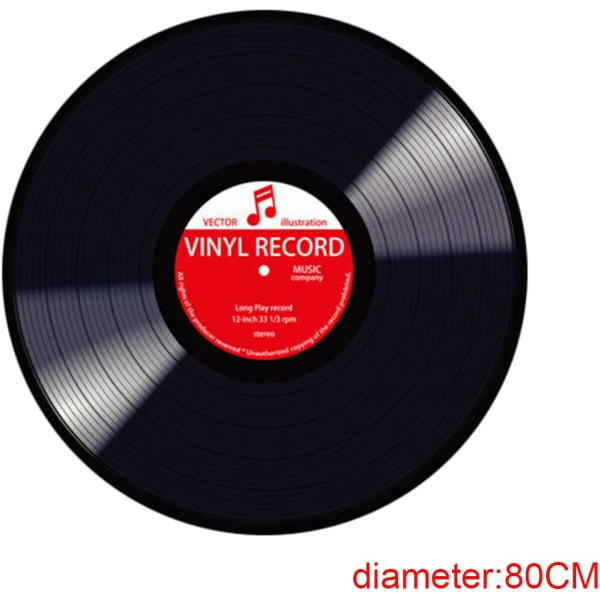 Vinylskiva Design Rund Golvmatta 60/80 / 100cm Vardagsrum