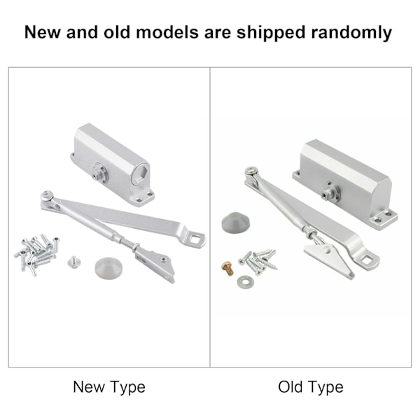 Adjustable Automatic Fire Rated Overhead Silver Door Closer &amp; Open Suits 25‑35kg