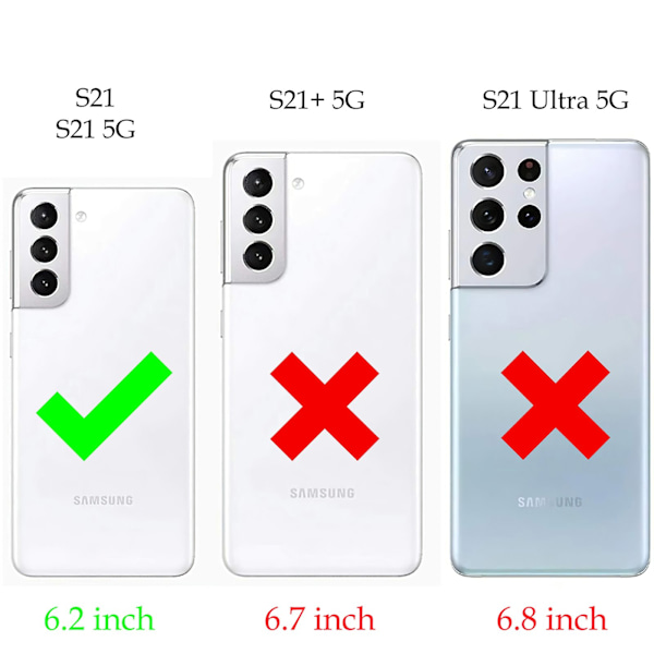 Galaxy S21 5G, Läderfodral, Skydd, Brun Brun