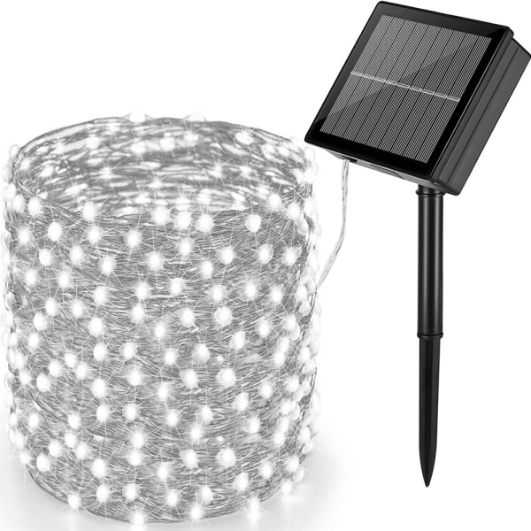 Solar String Lights, extra långa 72ft 200 LED Fairy Lights, 8 white