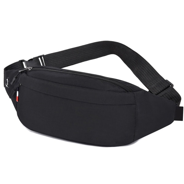 Man, Midjeväskan, Casual, Funktionell, Bältesväska, Stor, Black Black