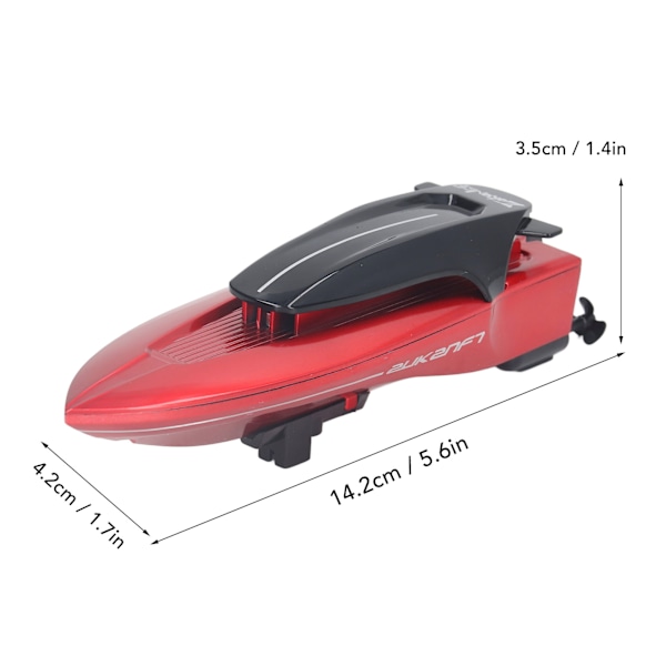 RC-båt Elektrisk Fjärrkontroll 2.4GHZ Hög Hastighet Snabb Hobby för Pool Sjö Barn Vuxna Leksak Present Orange Röd