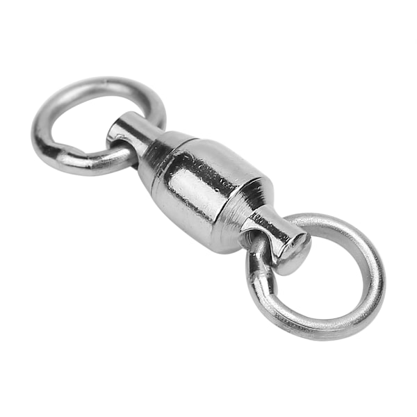 2# High Strength Bearing Fishing Rolling Swivel Solid Rings Connectors (2#20pcs)