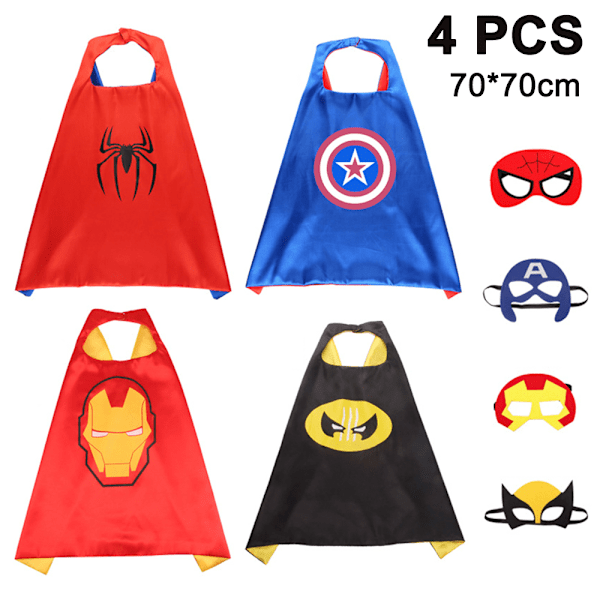 4-piece Dreaming Superhero Cape for Kids - Quality Gifts