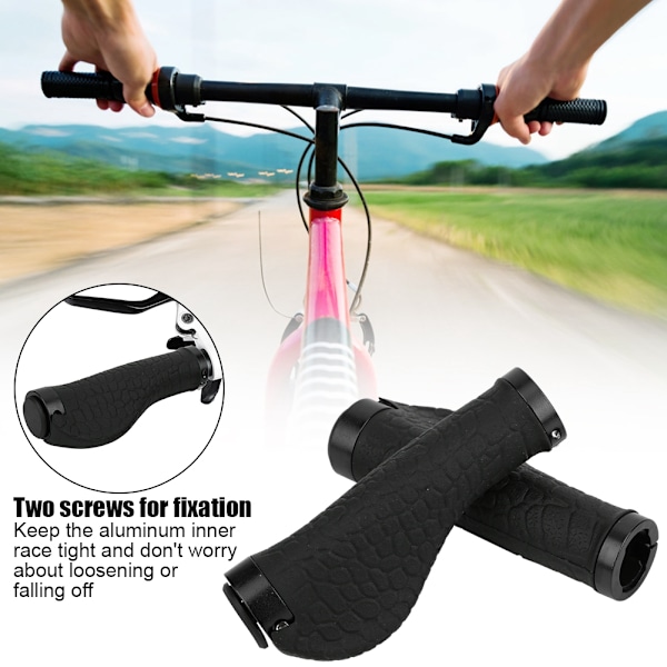 Rubber Bike Handlebars Cover Racing Bicycle Handle Bar Grip Cover NonSlip Cycling Riding Bicycle Grips(Black )