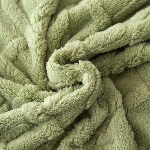 1 stk. koralfløjl tæppe taffeta-grå blå 150*200cm [båndkort emballage]