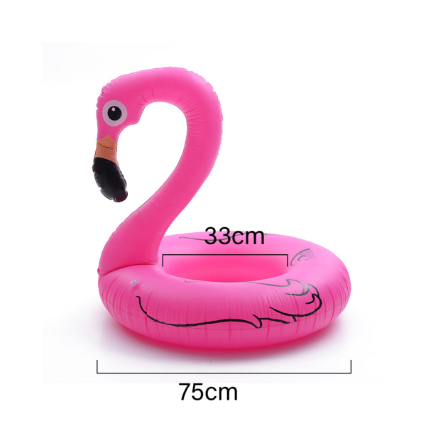 Uppblåsbar flytande flamingo badring för poolparty, lämplig