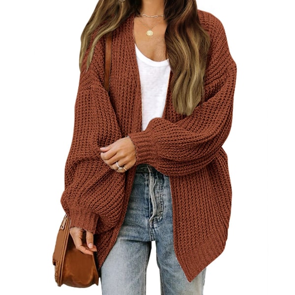 Cardigan Sweaters for Women Long Sleeve Open Front Cardigans Dressy Casual Knit Sweater Coats with Pockets XXL