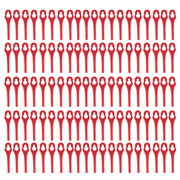 100Pcs Plastic Cutter Blades Lawn Mower Trimmer Blade Replacement Manual Pruning ToolsRed