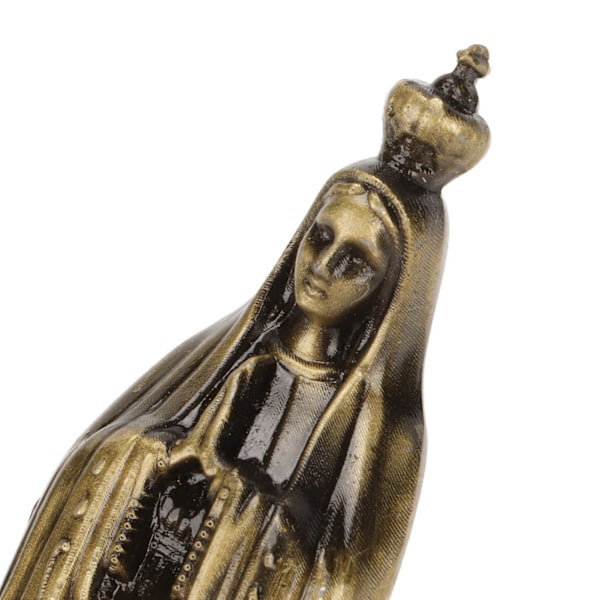 Mini Jomfru Maria Statue Håndskåret Enkel Rengjøring Luktfri Holdbar Sink Legering Levende Dekorativ Hellige Jomfru Maria Dekorasjon Bronse RF TL002