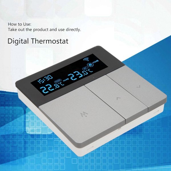 Digital Termostat Fjärrkontroll Temperaturregulator AC 90?240V för Vattenuppvärmning Utan WiFi