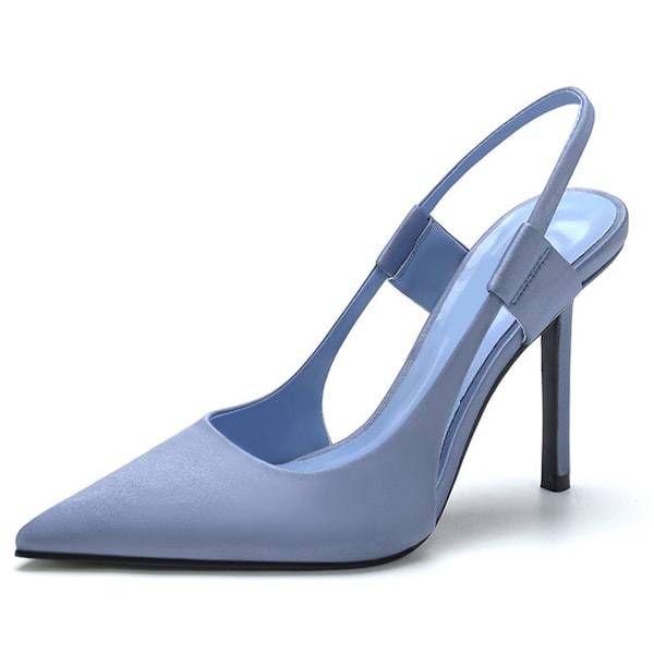 Womens Slingback Heels Pumps Closed Pointy Toe Slip-on Kitten Heels Sandals Party Prom Dress Pumps Shoes