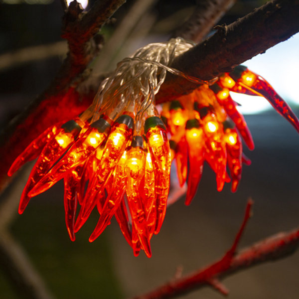 Solar Red Pepper Lights -Garden Solar Dekorative Lights -For Por