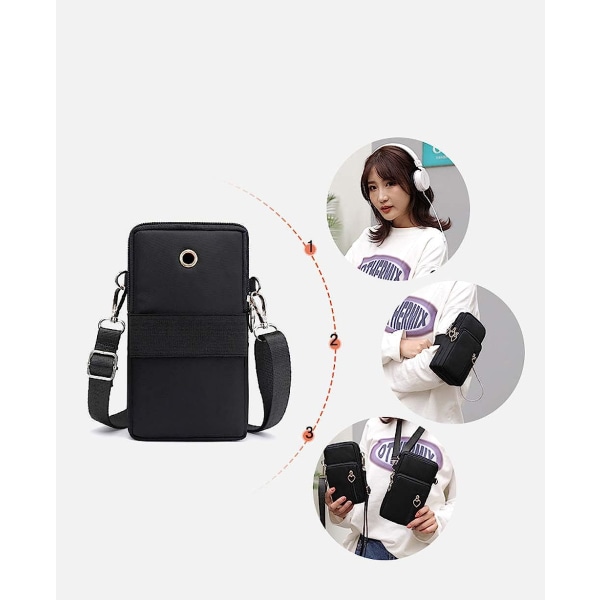 Lille Crossbody Wallet Telefontaske til Kvinder Mini Crossbody Cell