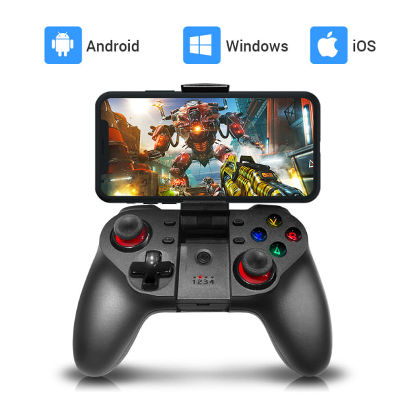 Uppgraderad mobil spelkontroll, trådlös Bluetooth Gamepad Joys