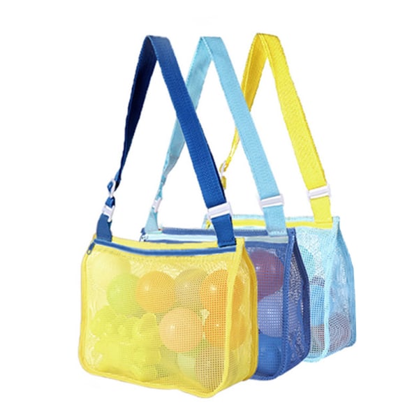 3 stk Beach Toy Mesh Bag, for å holde skjell frukt eller leker,