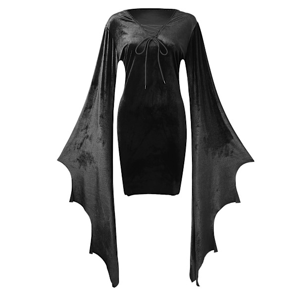 Naisten Goottilainen Mekko Lepakkohihaisena, Vampyyri Vintage Mekko, Karnevaali Tunika, Cocktail Party Slim Halloween Mekko