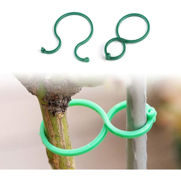 Plant Twist Clip Bands Trädgård Plant Support Clips Grönsaker Tomat Vine Blomster Clips Plant Lås för att säkra växter（100 st ）