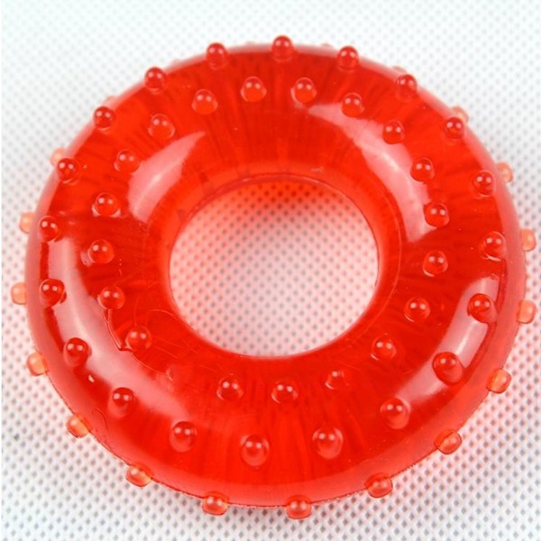 Fingertränare PVC Bärbar Stressring Handstyrka Fitness Greppverktyg (röd)