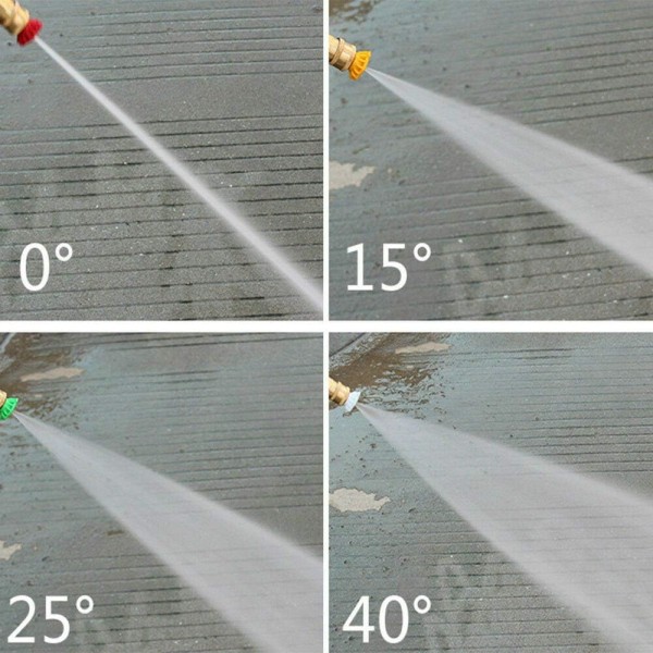 Spraydysespisser for høytrykksspyler, 1/4 graders hurtigkobling,
