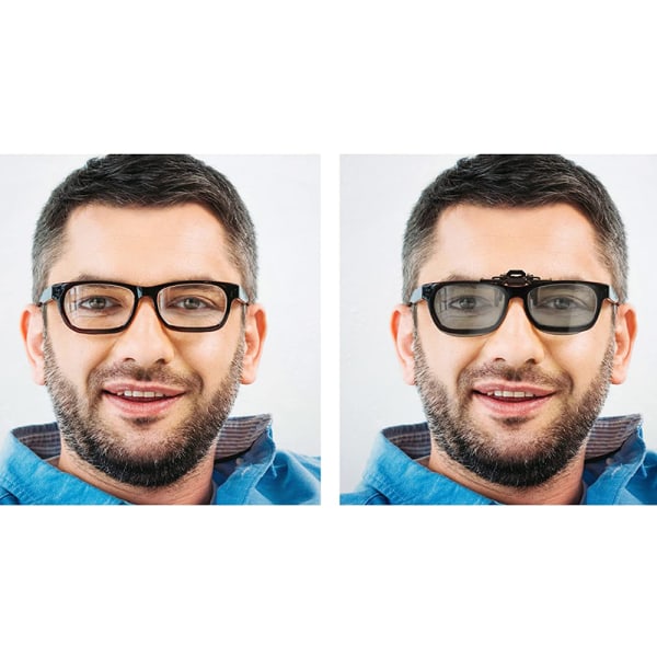 3D-brille clip-on 3D-anaglyph-briller for brillebrukere