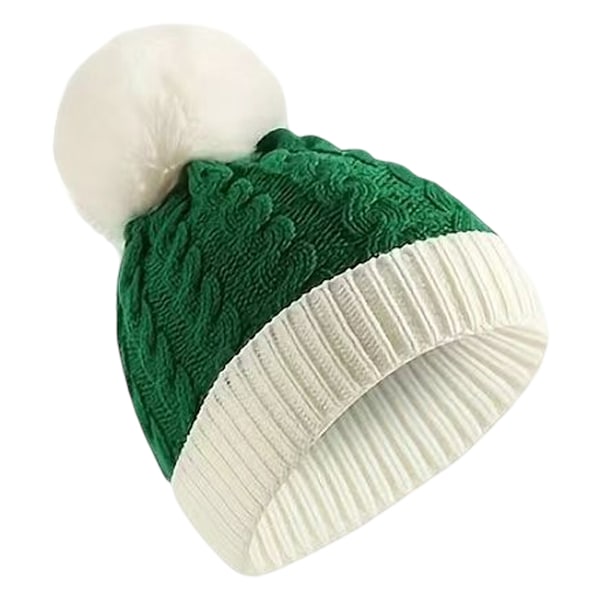 Trends Christmas Santa Hat for Children Xmas kids Knit Hat Soft Warm Baby Beanie for Baby Toddler Infant Green