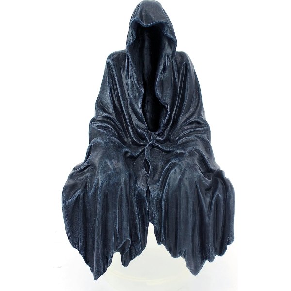 Goottilainen sisustushyllyn istuva patsas, 8 tuumaa, harmaakivi