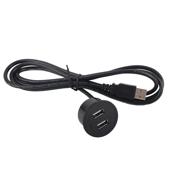 2 USB-ladestik med 1,5 m kabel indbygget installation 5V 1A multifunktionel til mobiltelefoner kameraer tablet USB-udgang